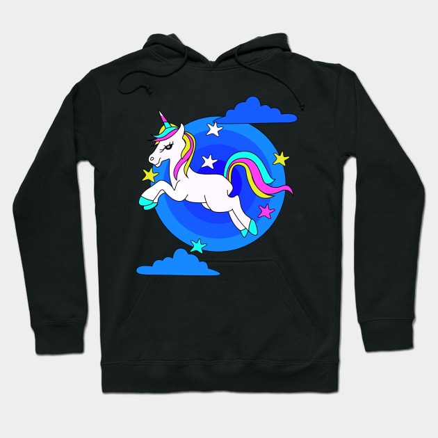 Flying unicorn Art Hoodie by RJ-Creative Art